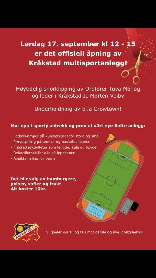 Offisiell åpning av Kråkstad multisportanlegg